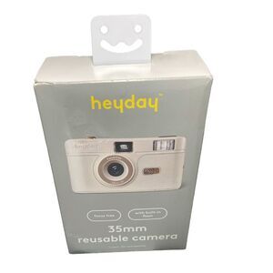 Heyday 35mm Film Camera White with Built-In Flash – Brand New Sealed